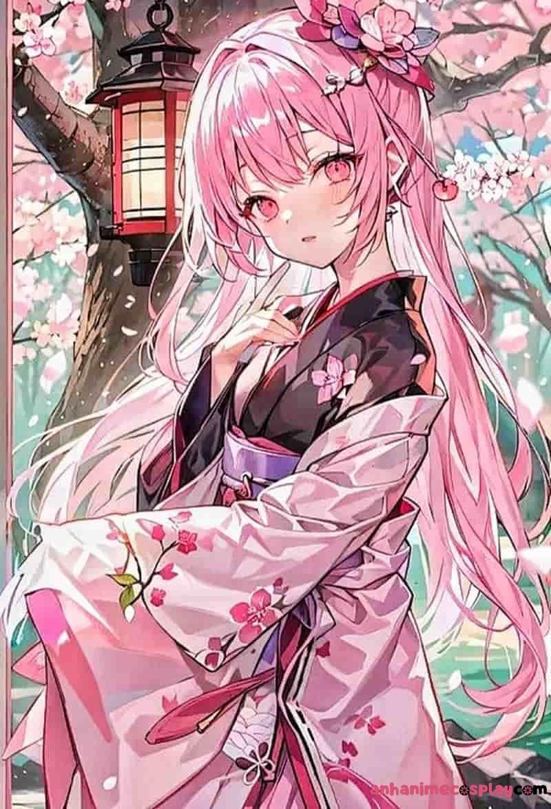hình ảnh hoa anh đào anime tranh