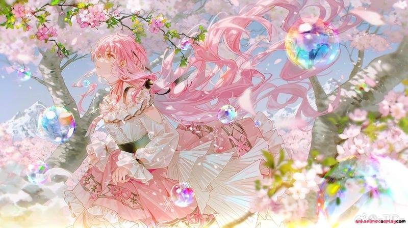hình ảnh hoa anh đào anime