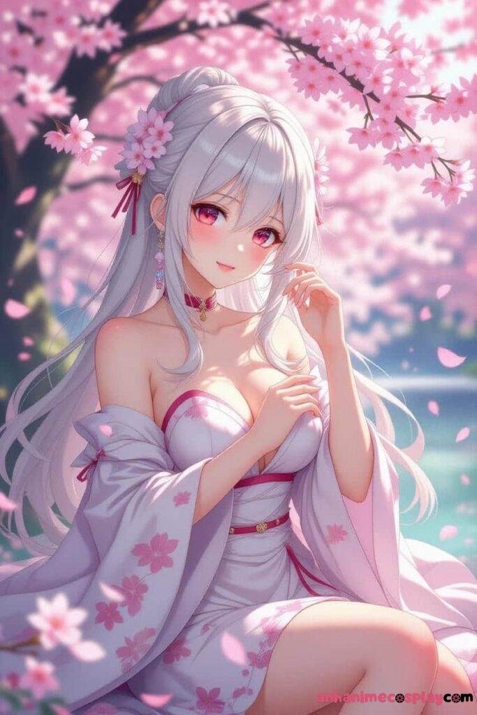 hình ảnh hoa anh đào nhật bản anime
