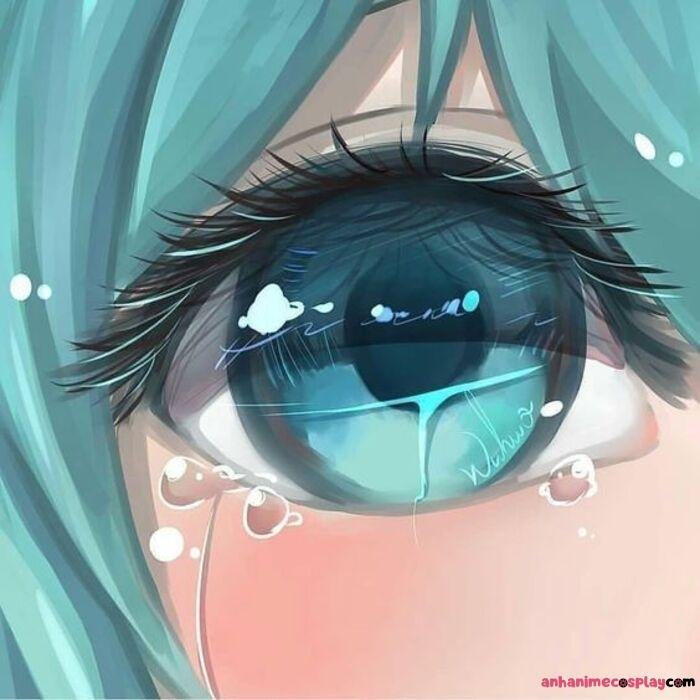 hình ảnh mắt anime ngầu buồn hd