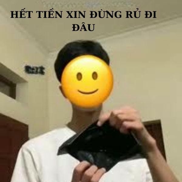 hình ảnh meme hết tiền bựa