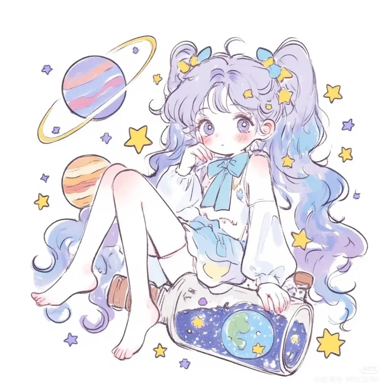 hình anime cung bảo bình đáng yêu