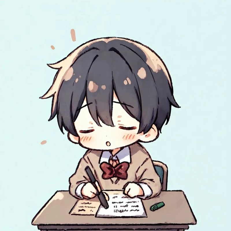 hình chibi học sinh dễ mến
