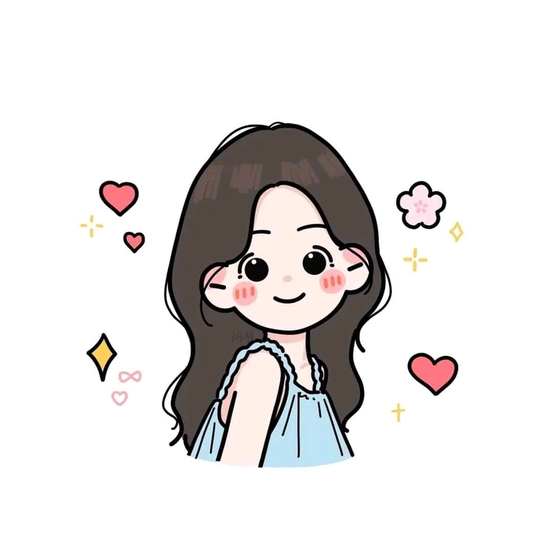 hình chibi nữ đáng yêu đơn giản