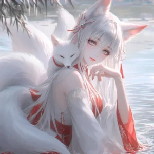 hình hồ ly anime dễ thương