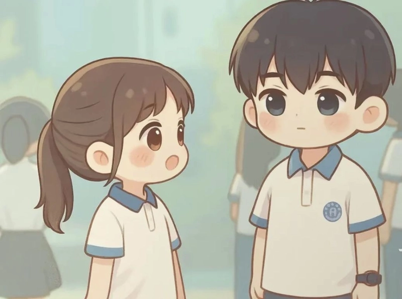 hình học sinh chibi ngọt ngào