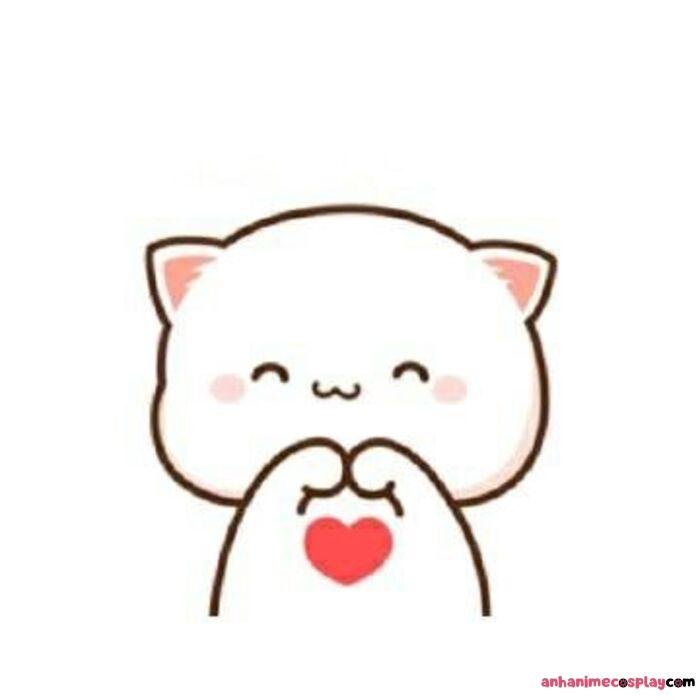 hình meme thả tim cute