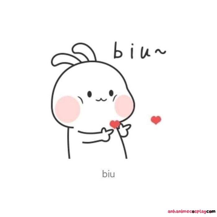 hình meme thả tim siêu cute