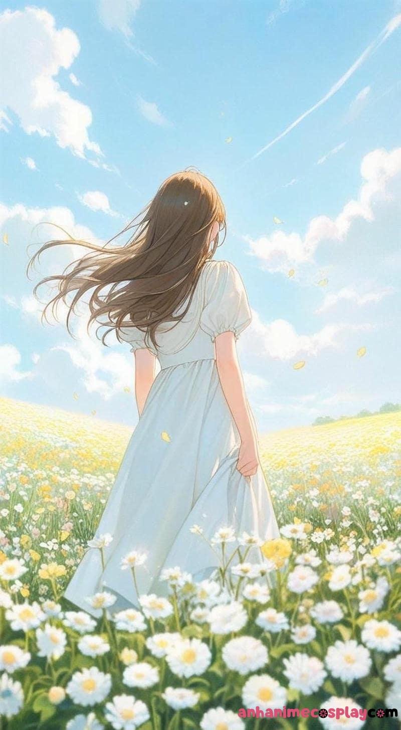 hình nền anime nữ buồn