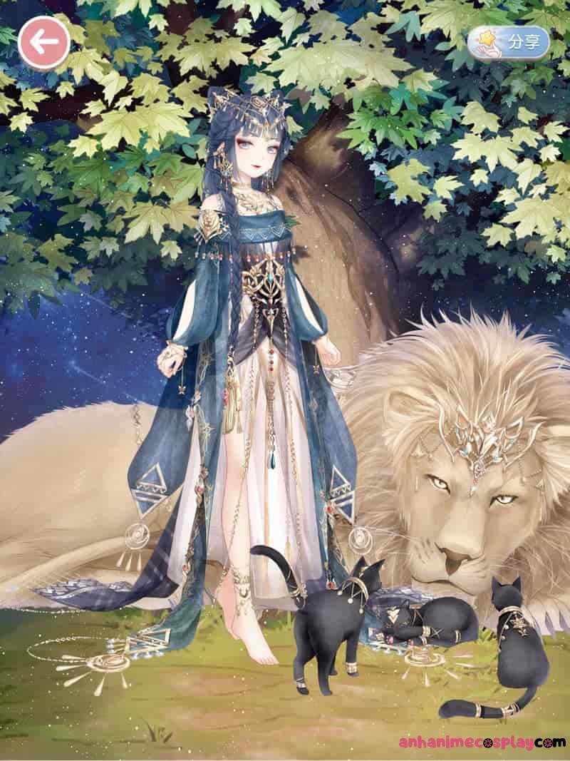 hình ung sư tử nữ anime