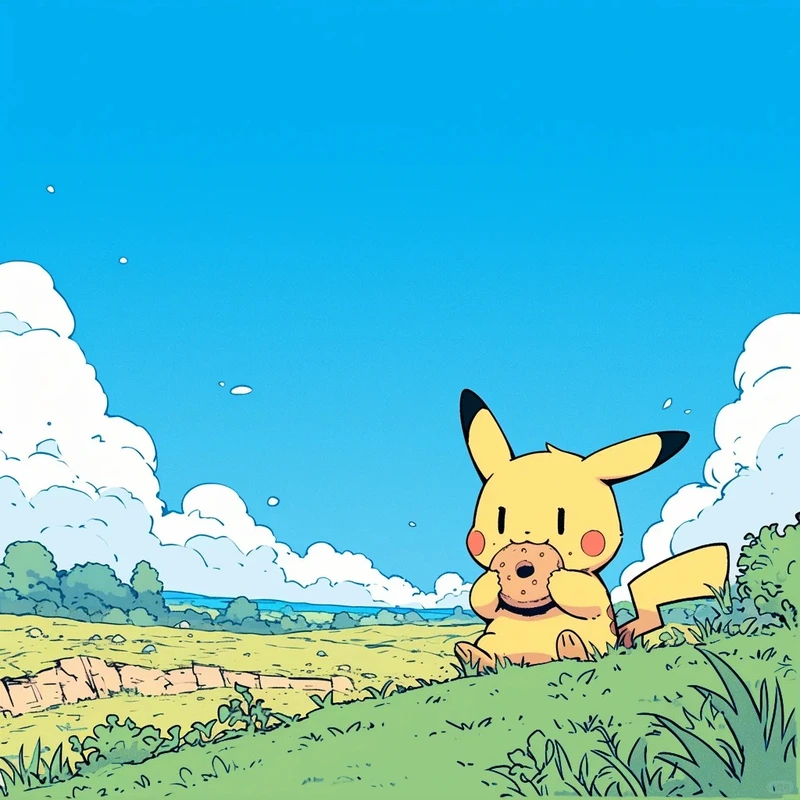 hình vẽ pikachu đáng yêu