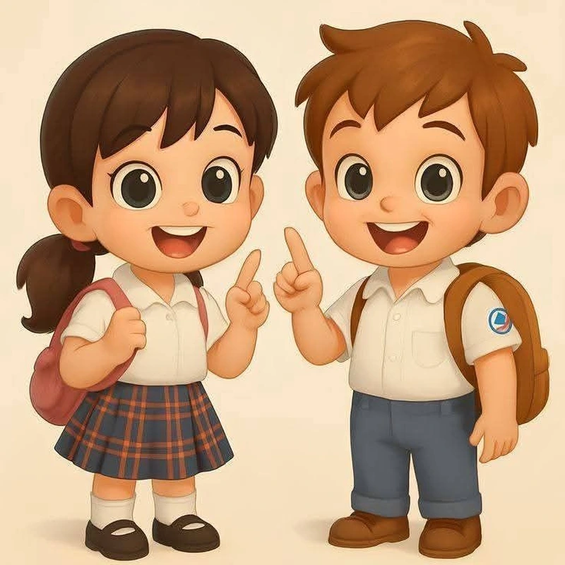 học sinh chibi dễ mến