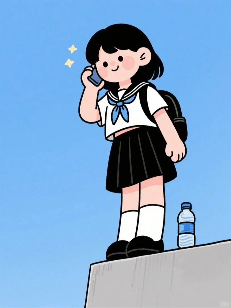 học sinh chibi hồn nhiên