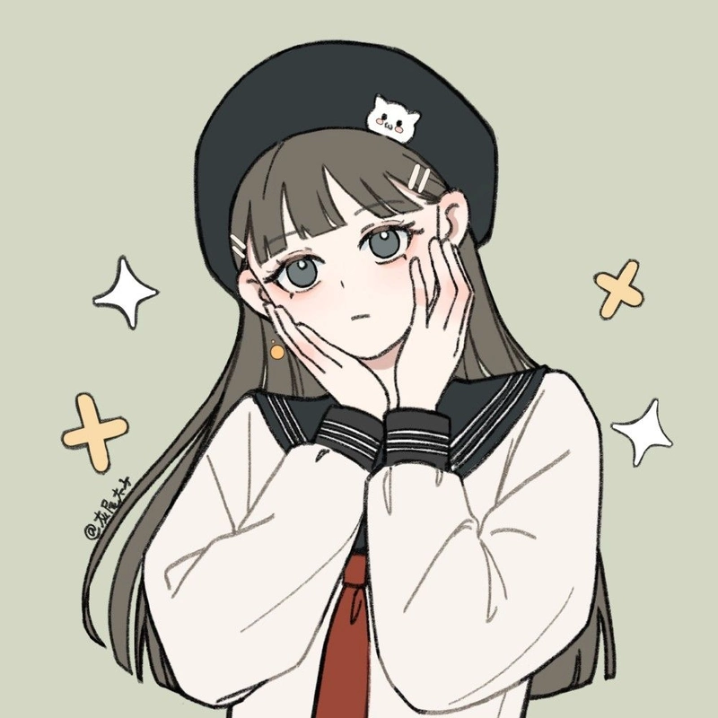 học sinh nữ chibi đáng yêu