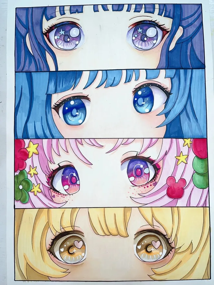 mắt anime cute art