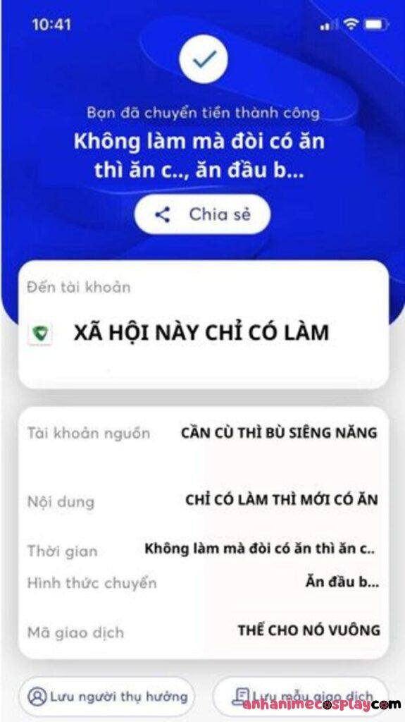 meme chuyển khoản bill fake siêu hài