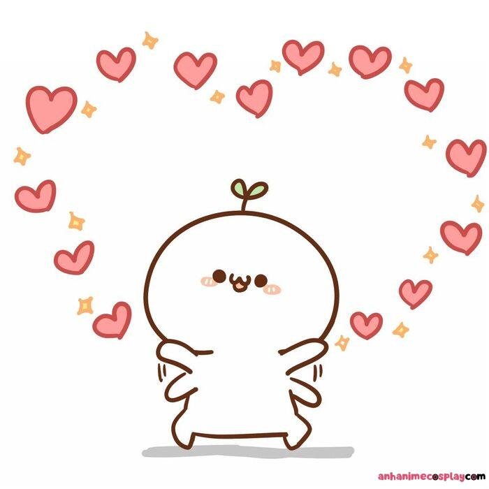 meme thả tim đáng yêu