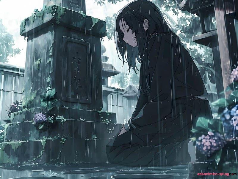 mưa buồn anime hình ảnh