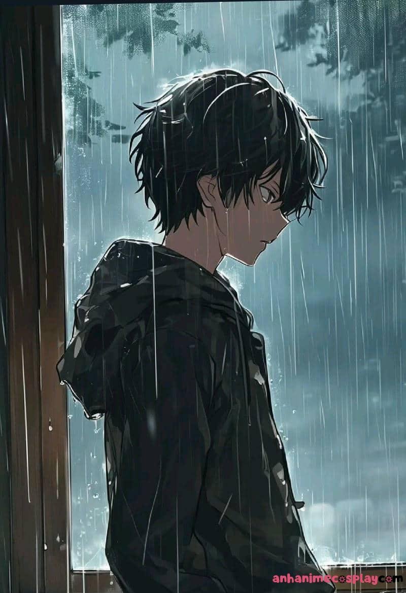 mưa buồn anime nam đẹp
