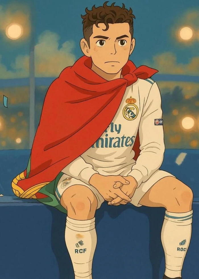 ronaldo anime phong cách