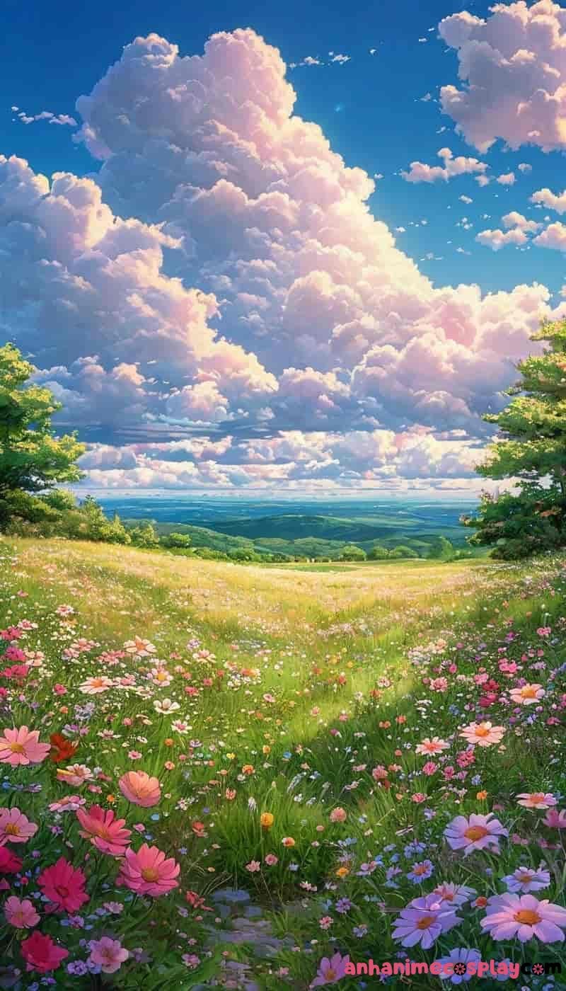 thiên nhiên anime 4k ảnh