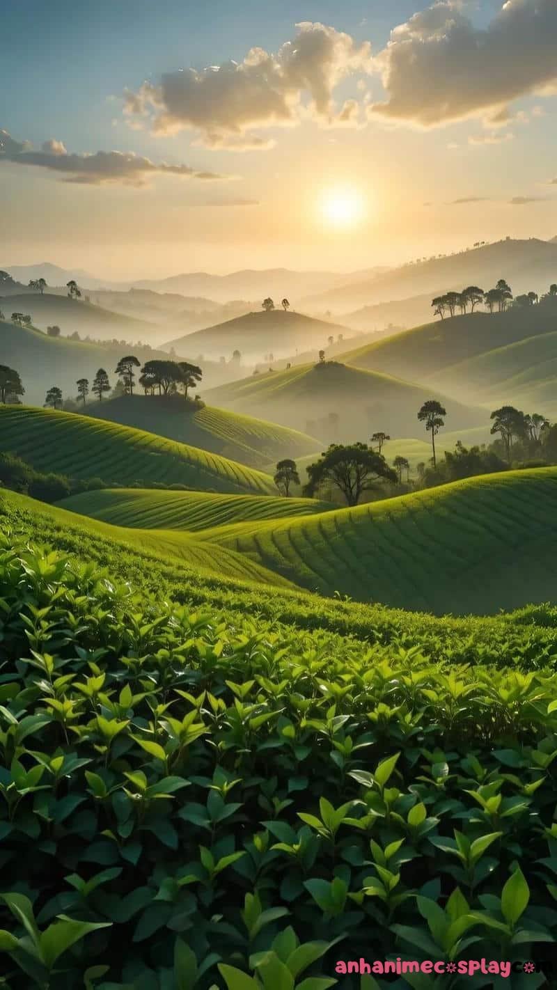 thiên nhiên anime núi đẹp