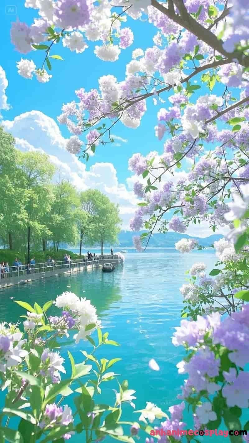 thiên nhiên anime tranh