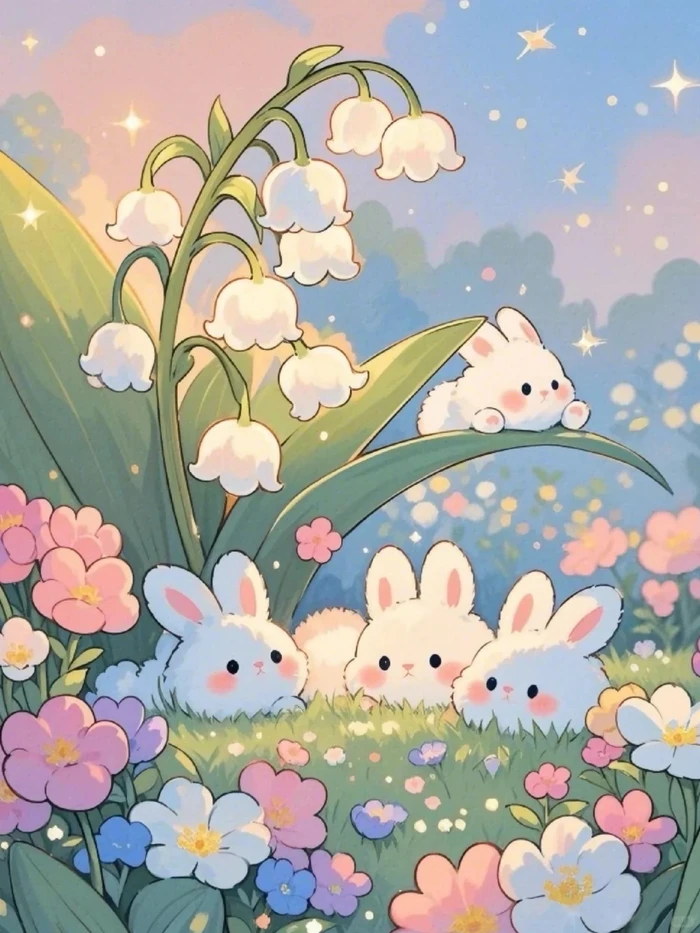 thỏ anime vui tươi