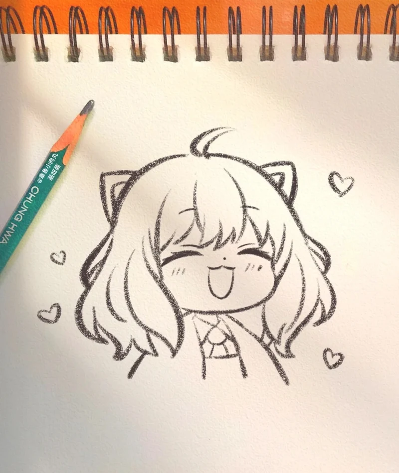 tranh chibi nữ cute dễ thương