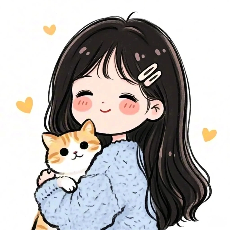 tranh chibi nữ sinh đáng yêu