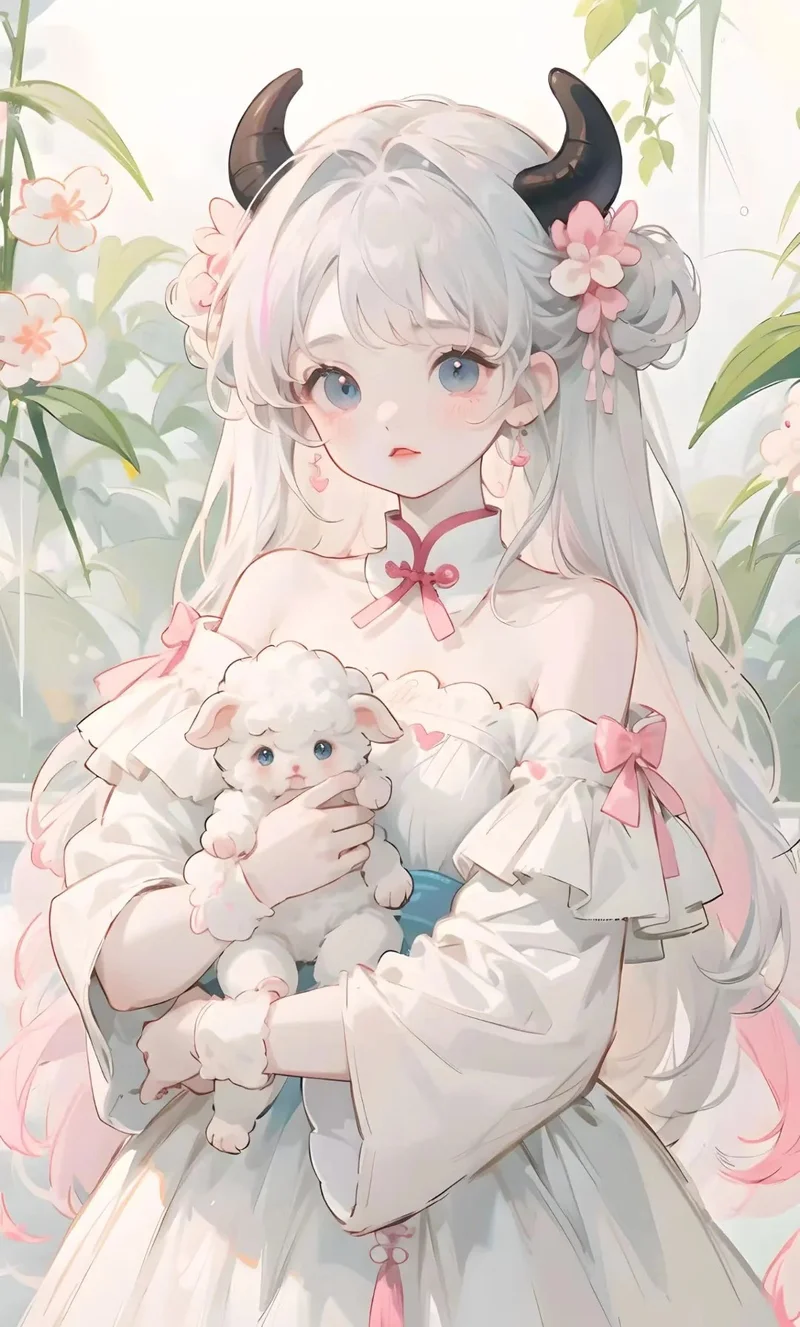 tranh cung bạch dương anime dễ thương