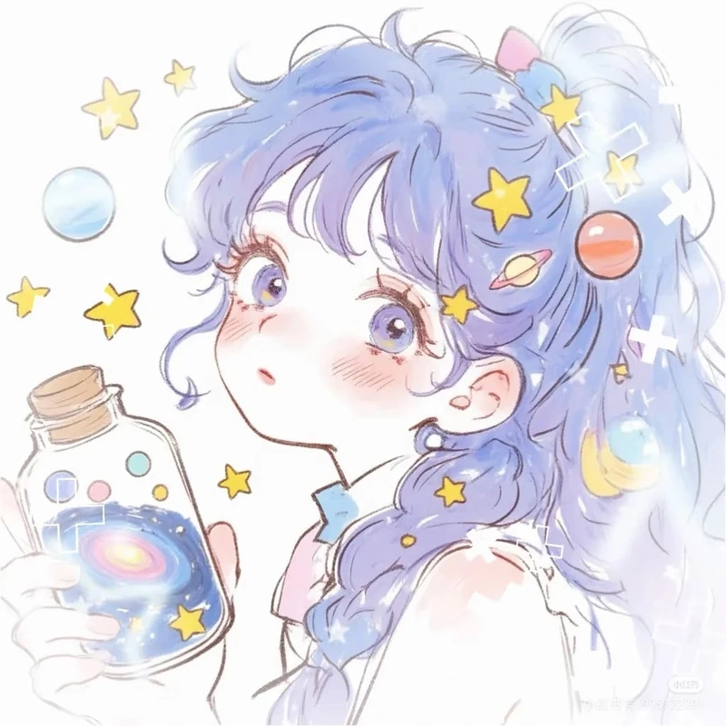 tranh vẽ anime cung bảo bình
