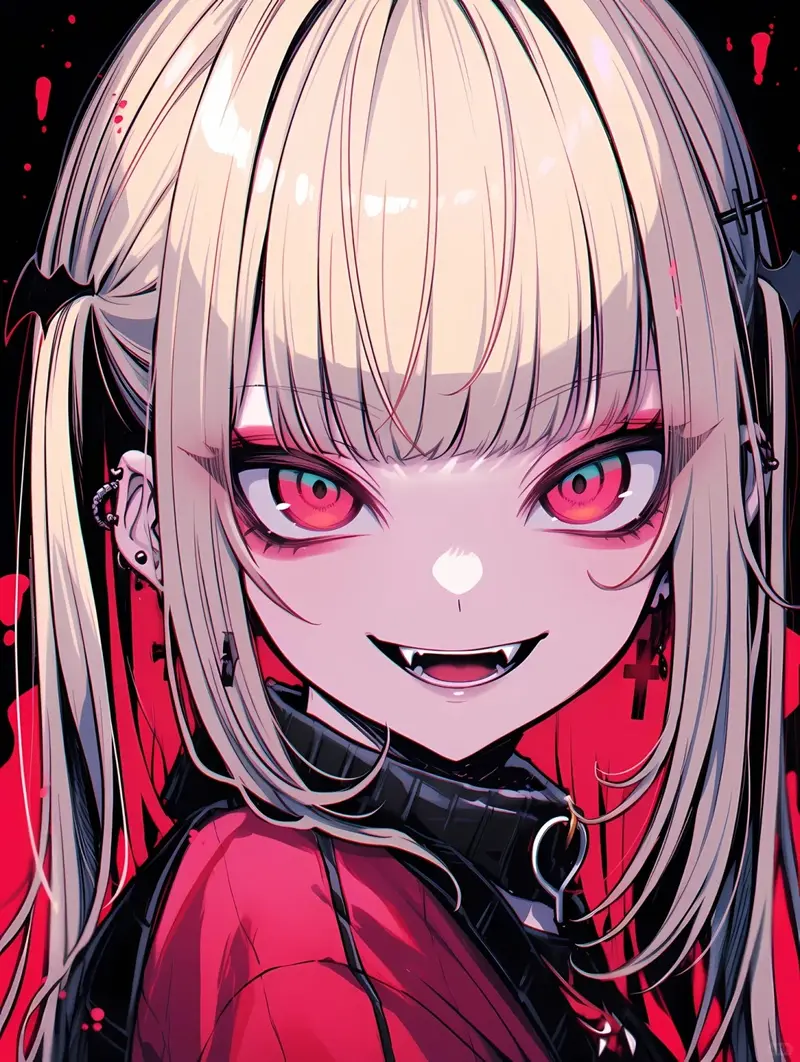 tranh vẽ anime vampire đẹp