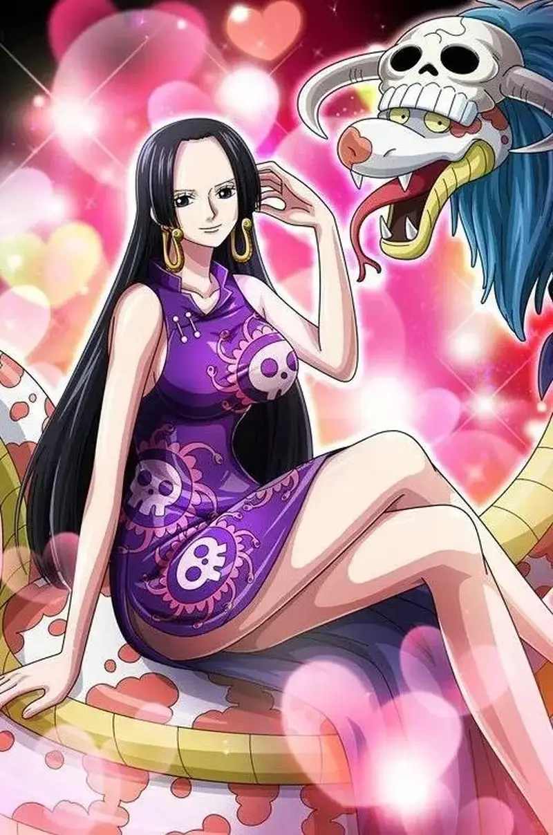 tranh vẽ boa hancock chibi