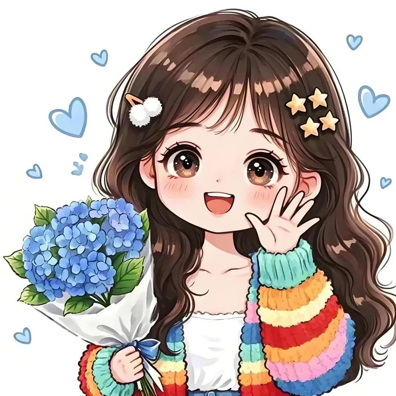 tranh vẽ chibi cute nữ
