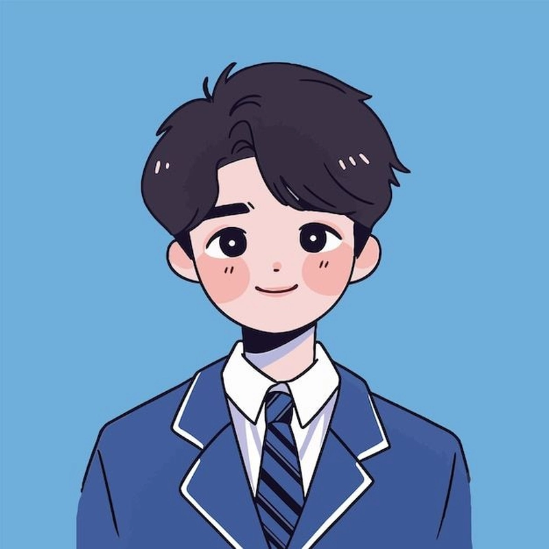tranh vẽ chibi học sinh dễ thương