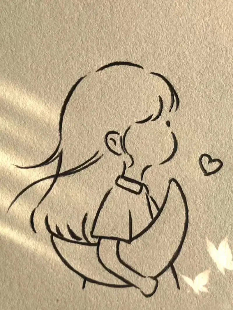 tranh vẽ chibi nữ đơn giản