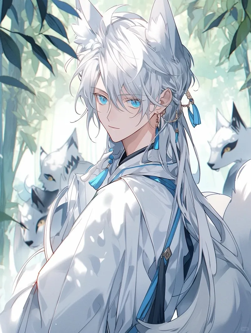 tranh vẽ hồ ly anime đẹp