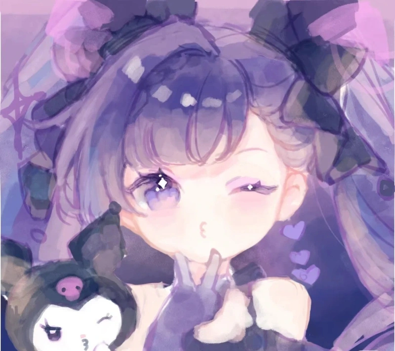 tranh vẽ kuromi anime