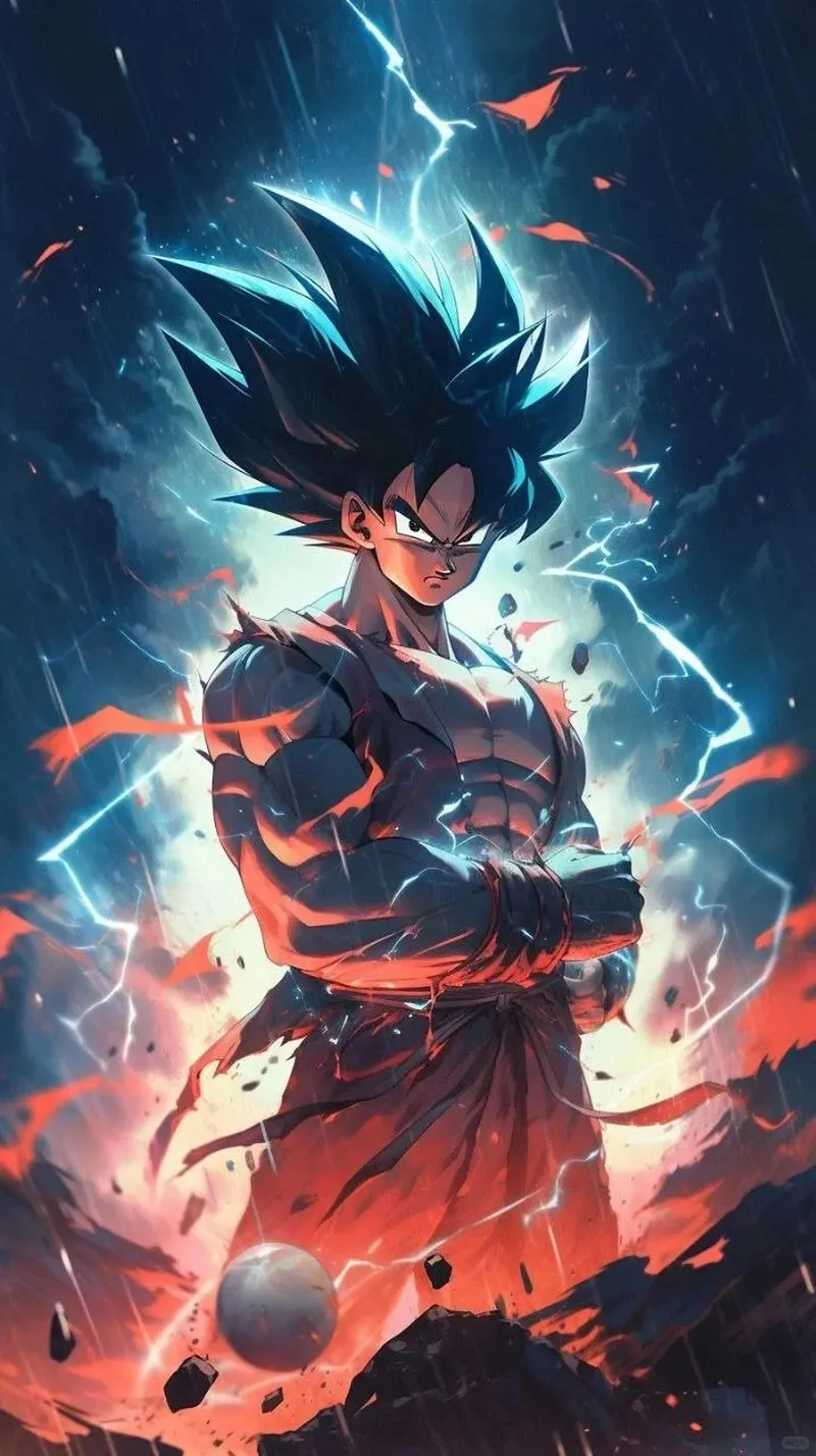 tranh vẽ songoku chibi