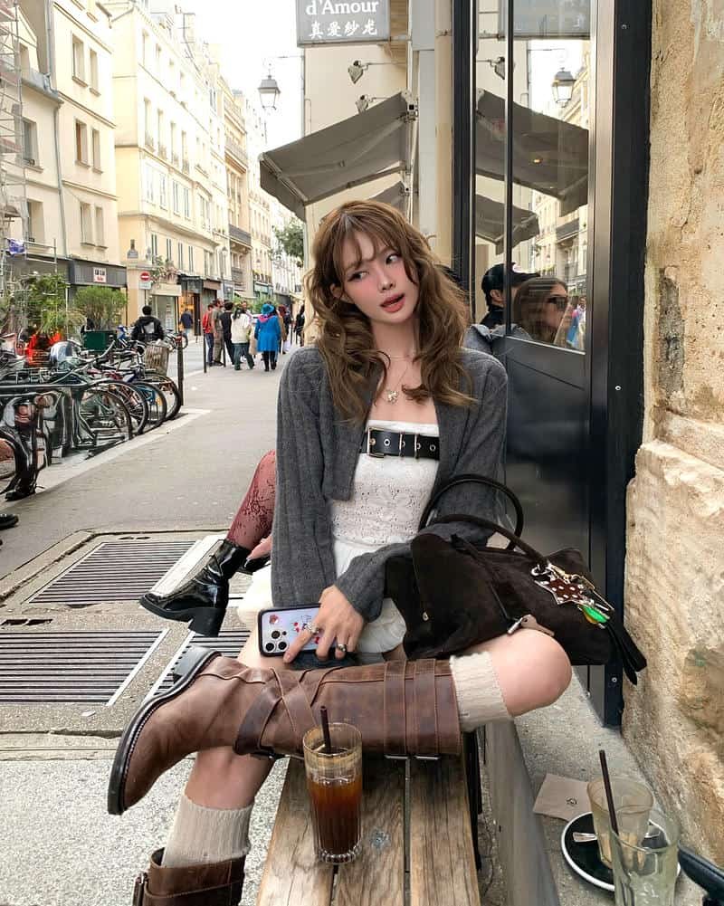 Tải ảnh phong thái gái xinh Hàn Quốc