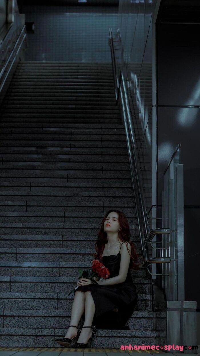 gai xinh buồn chất 4d