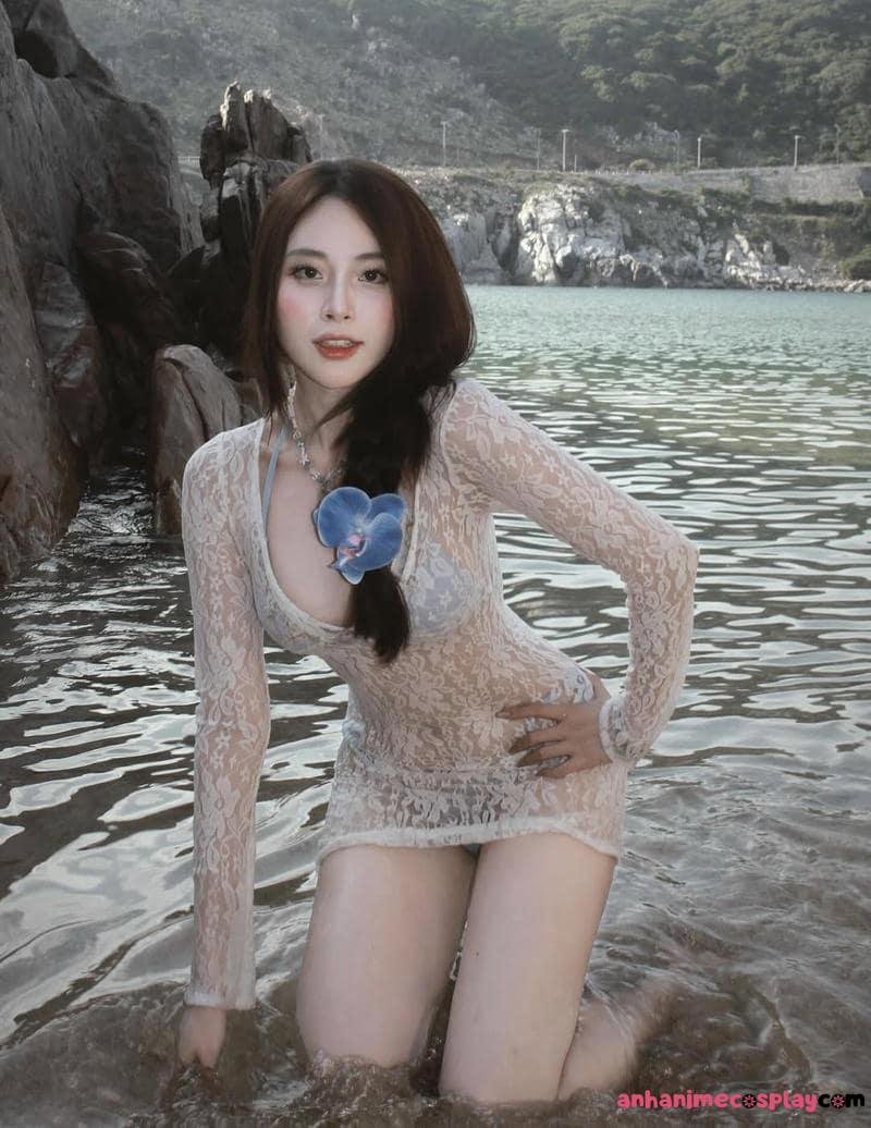 Ngắm ảnh gái xinh mặc váy lưới miễn phí