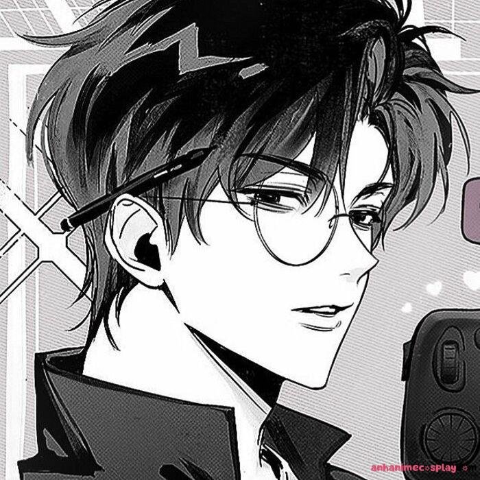 ảnh anime nam trắng đen đẹp