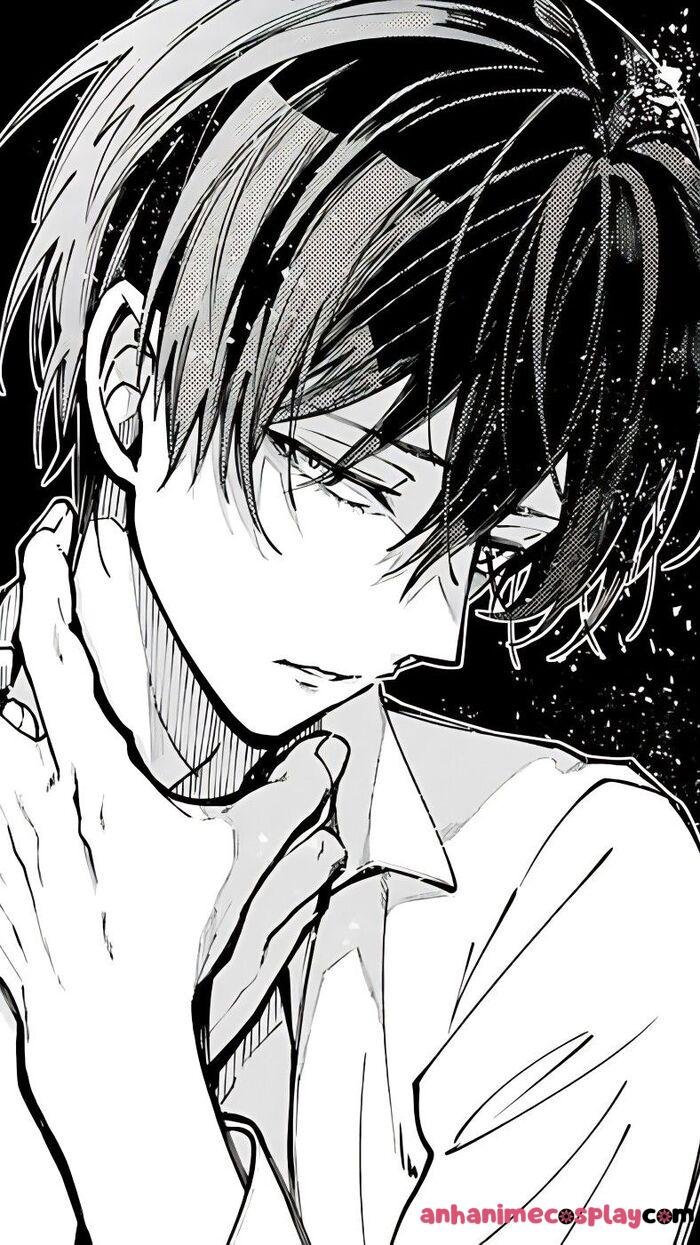 ảnh anime nam trắng đen siêu ngầu