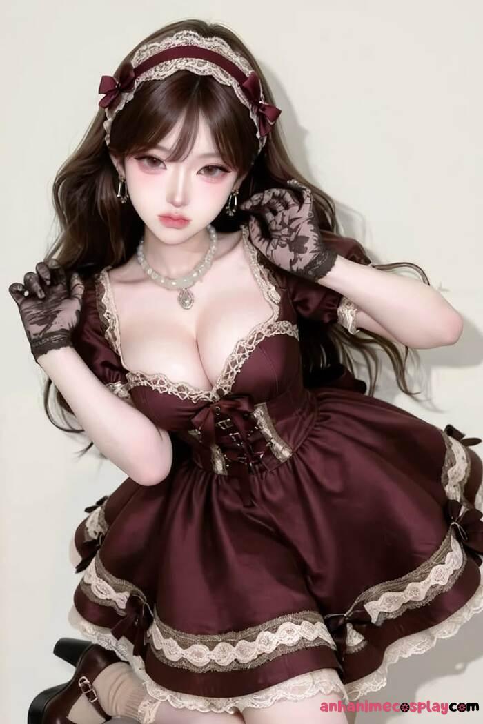 ảnh cosplay maid cực cute