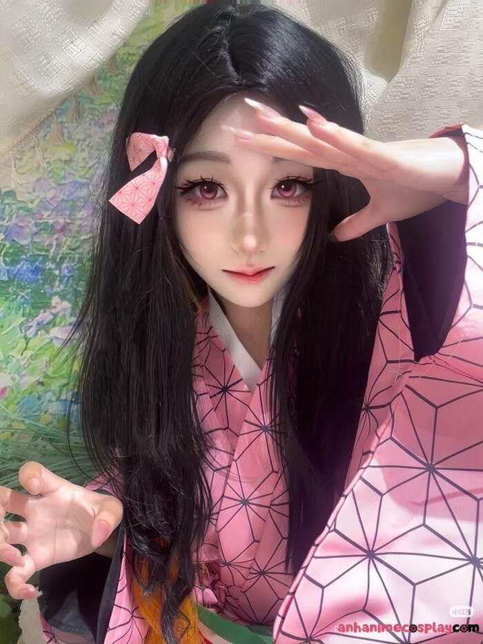 ảnh cosplay nezuko cute