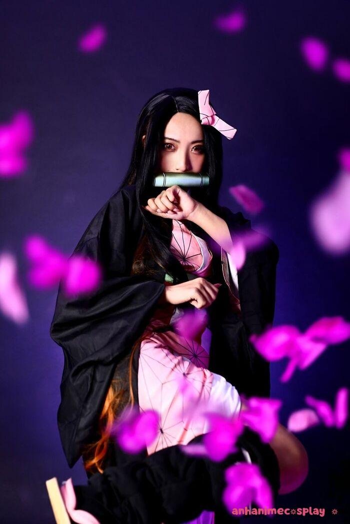 ảnh cosplay nezuko ngầu hot