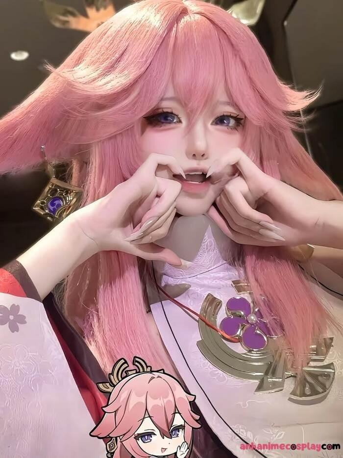 ảnh cosplay yae miko cực cute