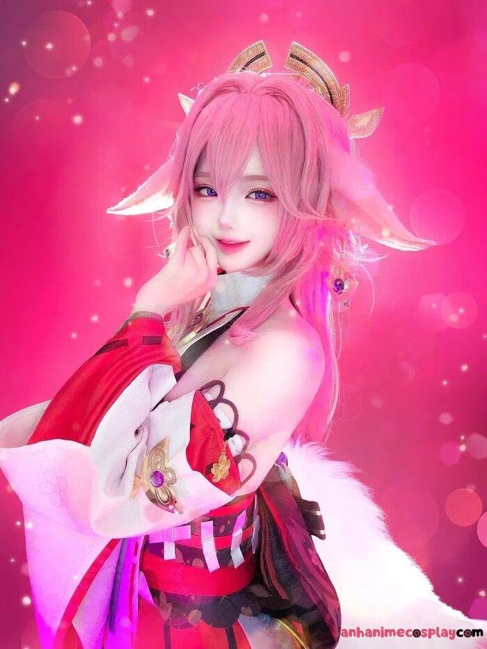 ảnh cosplay yae miko đáng yêu